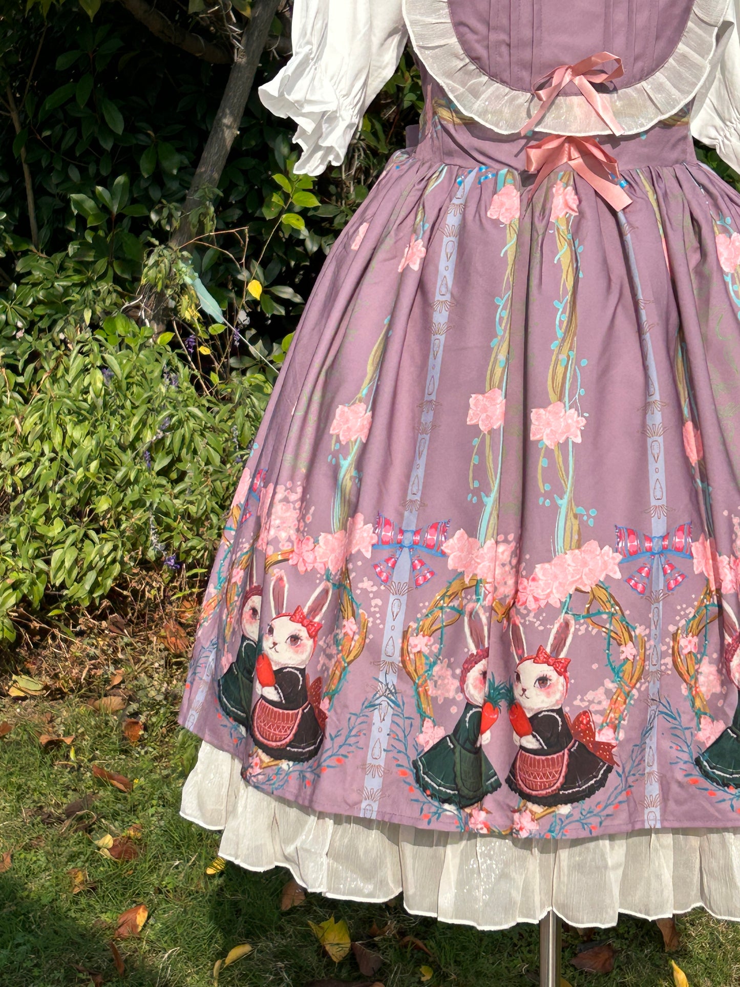 OP&JSK Dress♥Ready to Ship♥ Picnic Bunny ♥Sweet Lolita Dress