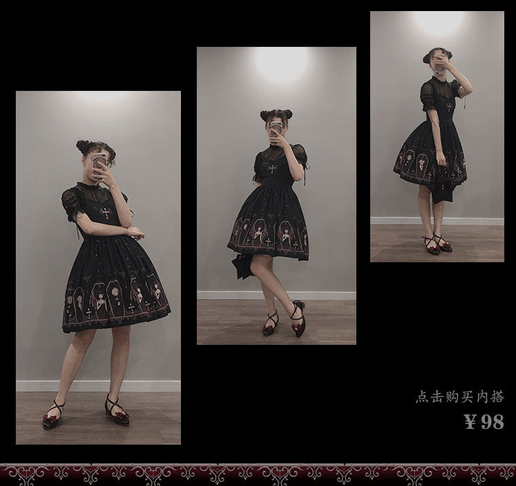 JSK Dress♥Ready to Ship♥Whisper of Night♥Gothic Lolita Dress