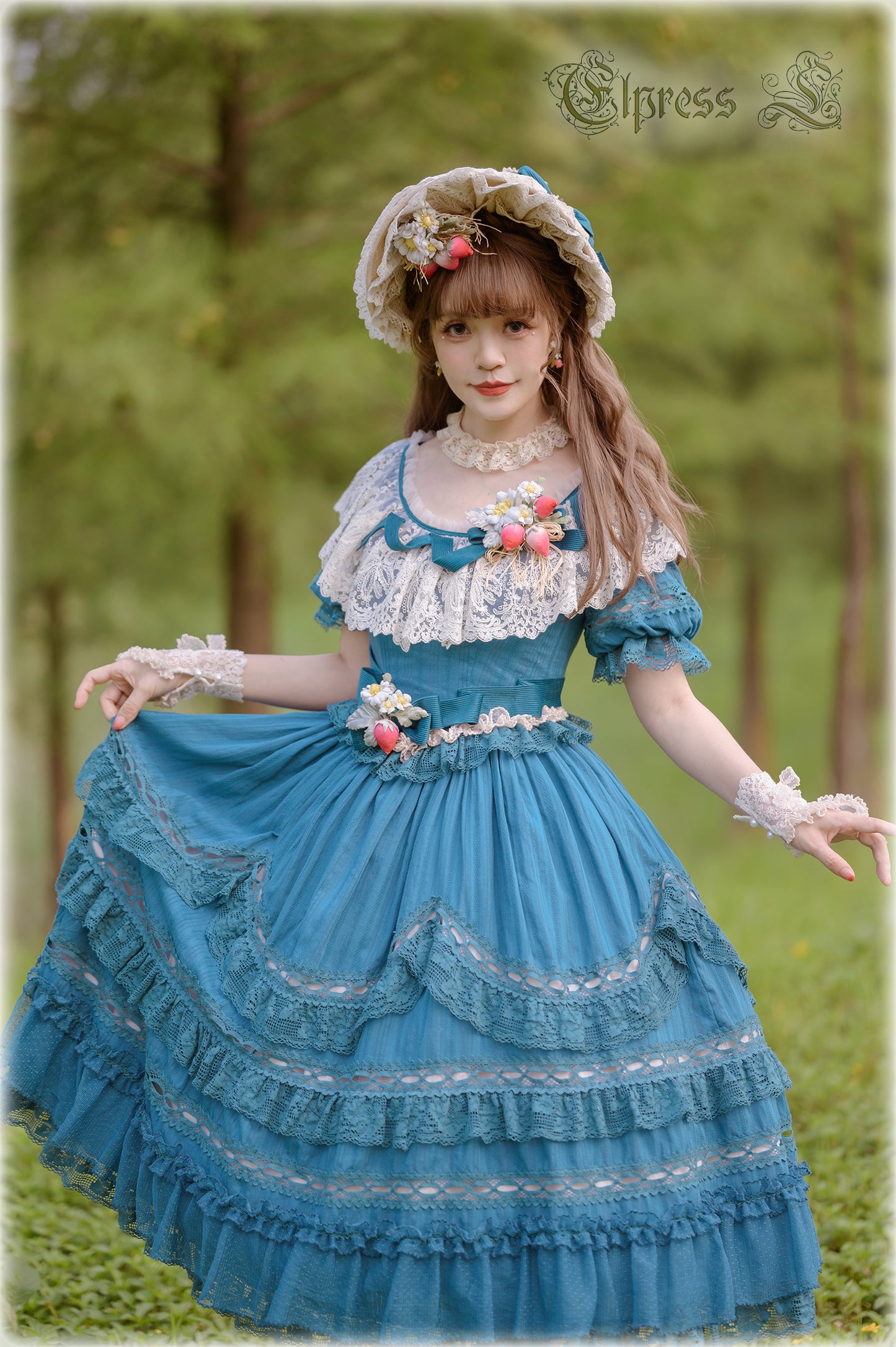 OP Dress Full Set♥Pre-order 3 months♥ Xingxiang Blue Color ♥Sweet Lolita Dress