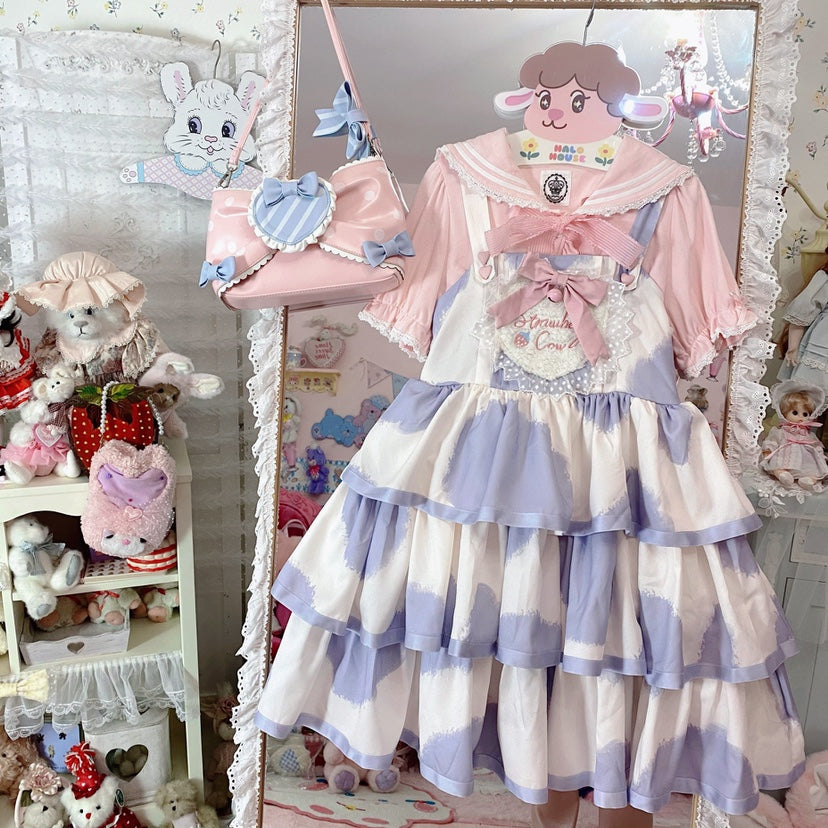 JSK Dress♥Pre-order 3 weeks♥ Strawberry Cow♥Sweet Lolita Dress