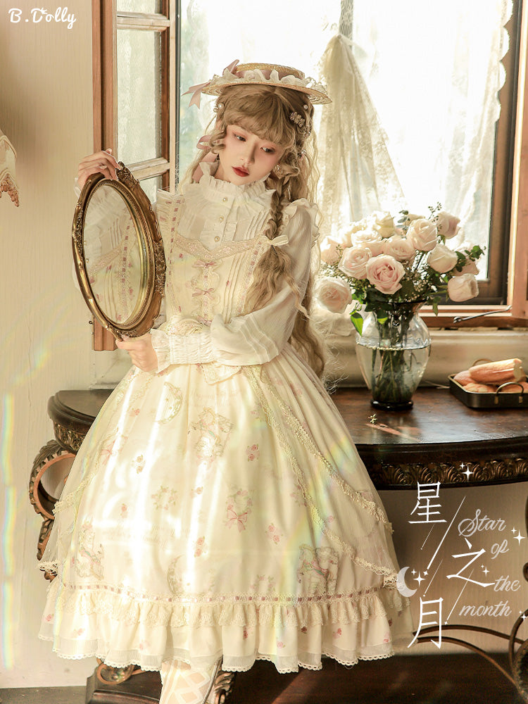JSK & OP♥Ready to Ship♥Star of Moon♥Sweet Lolita Dress