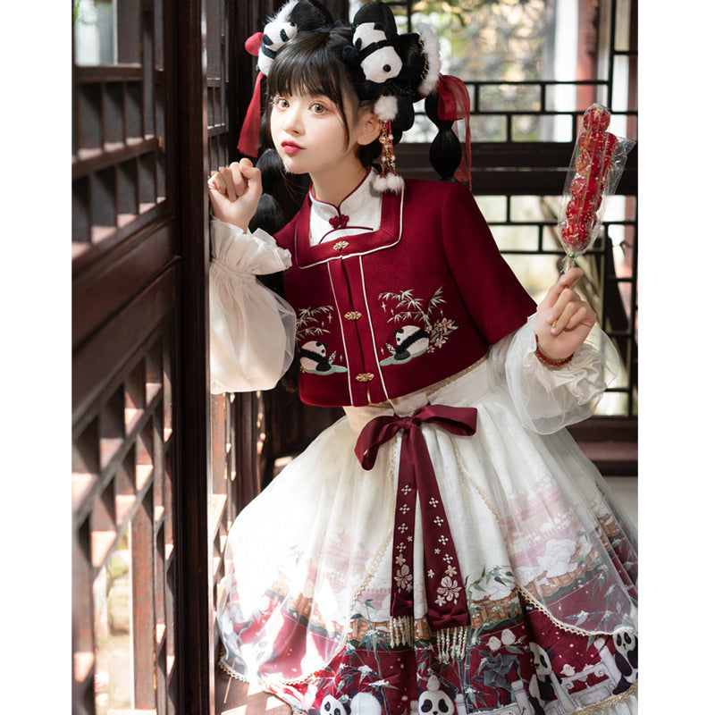 OP &Coat ♥Ready to Ship♥Chinese Character Panda♥Sweet Lolita Dress