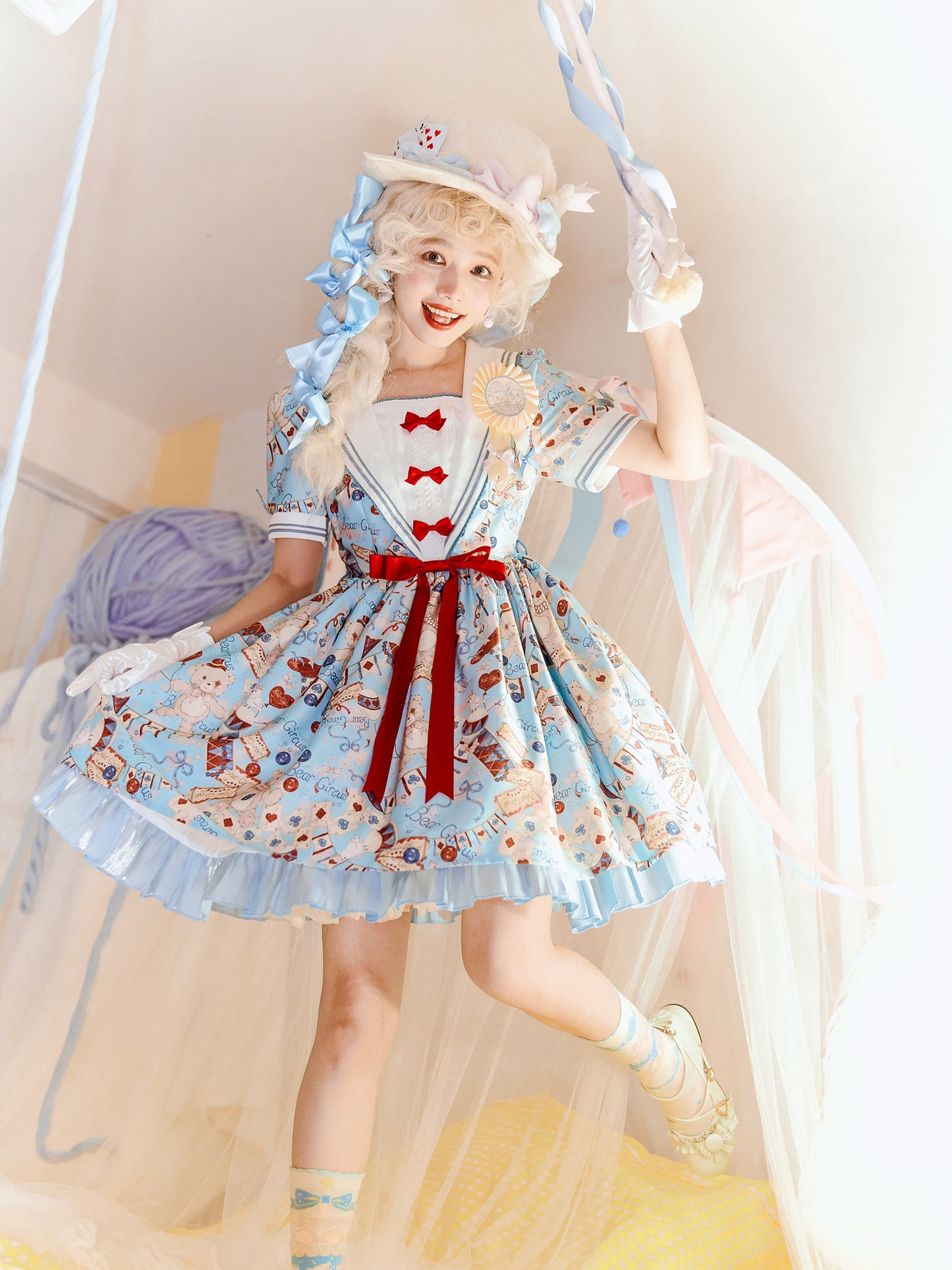 OP♥Ready to Ship♥Bear Circus♥Sweet Lolita Dress