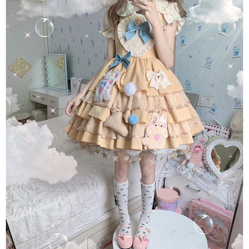 JSK Dress♥Ready to Ship♥ Cheese Bear ♥Sweet Lolita Dress