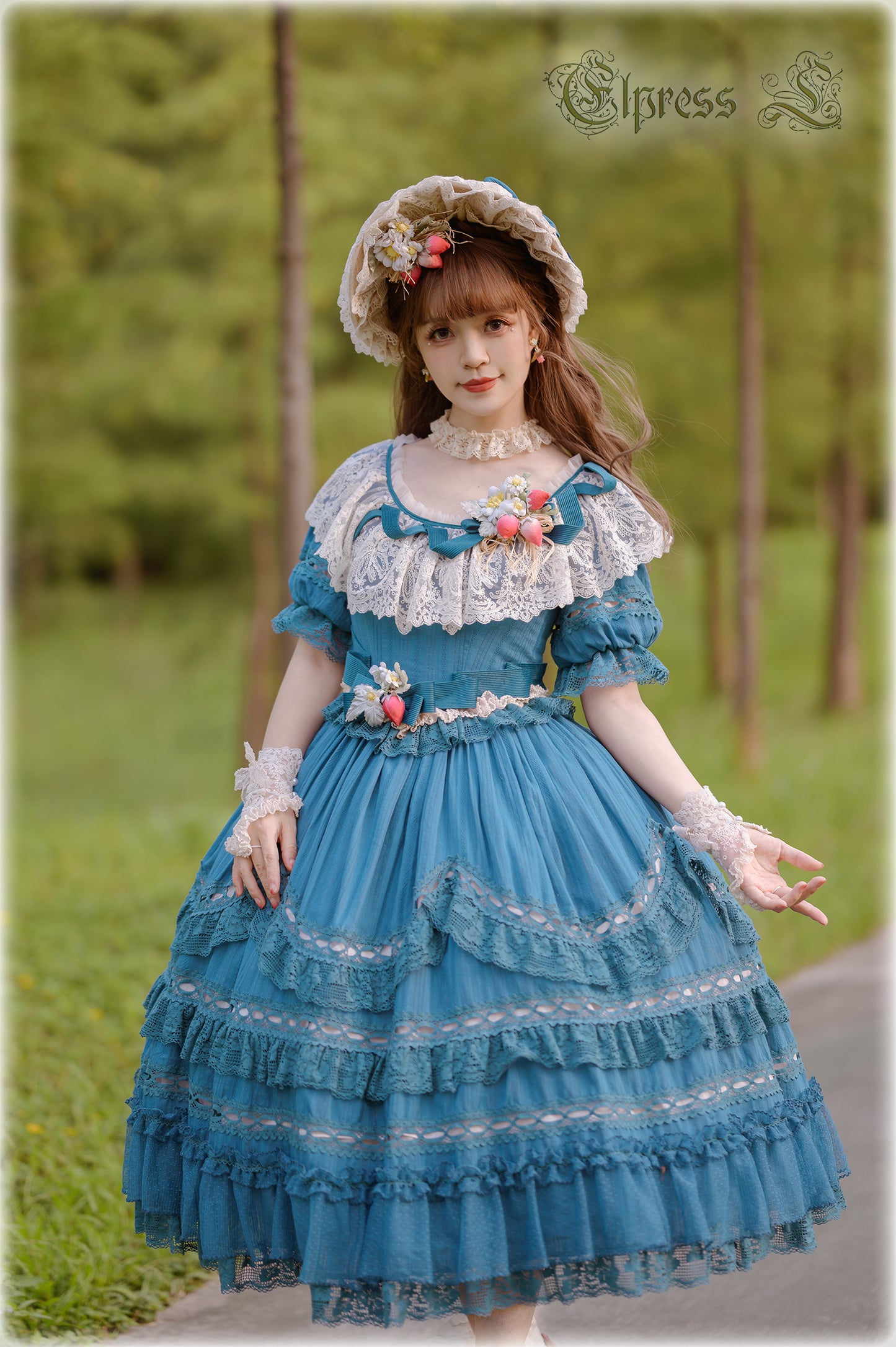 OP Dress Full Set♥Pre-order 3 months♥ Xingxiang Blue Color ♥Sweet Lolita Dress