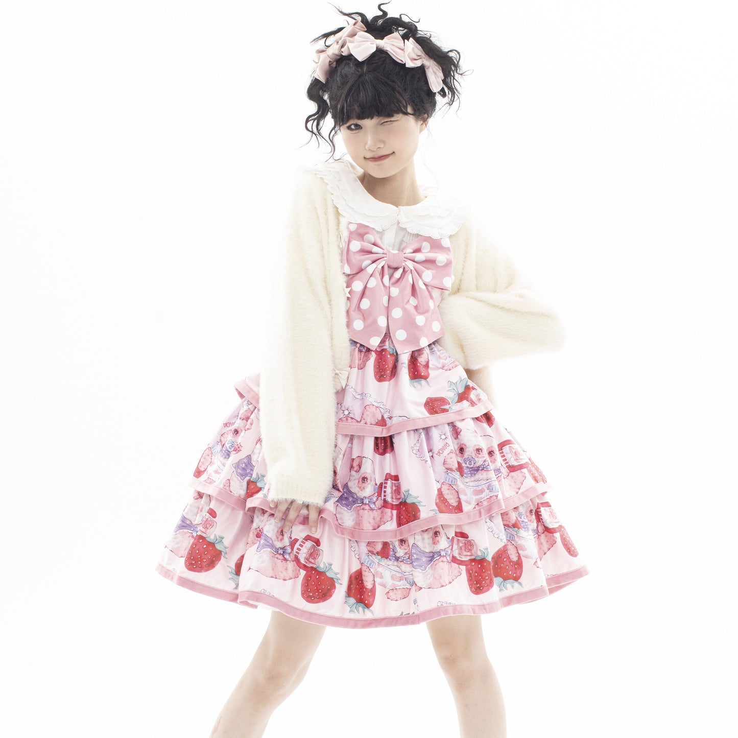 JSK♥ Ready to Ship♥ Strawberry Milk Ball ♥ Sweet Lolita Dress JSK