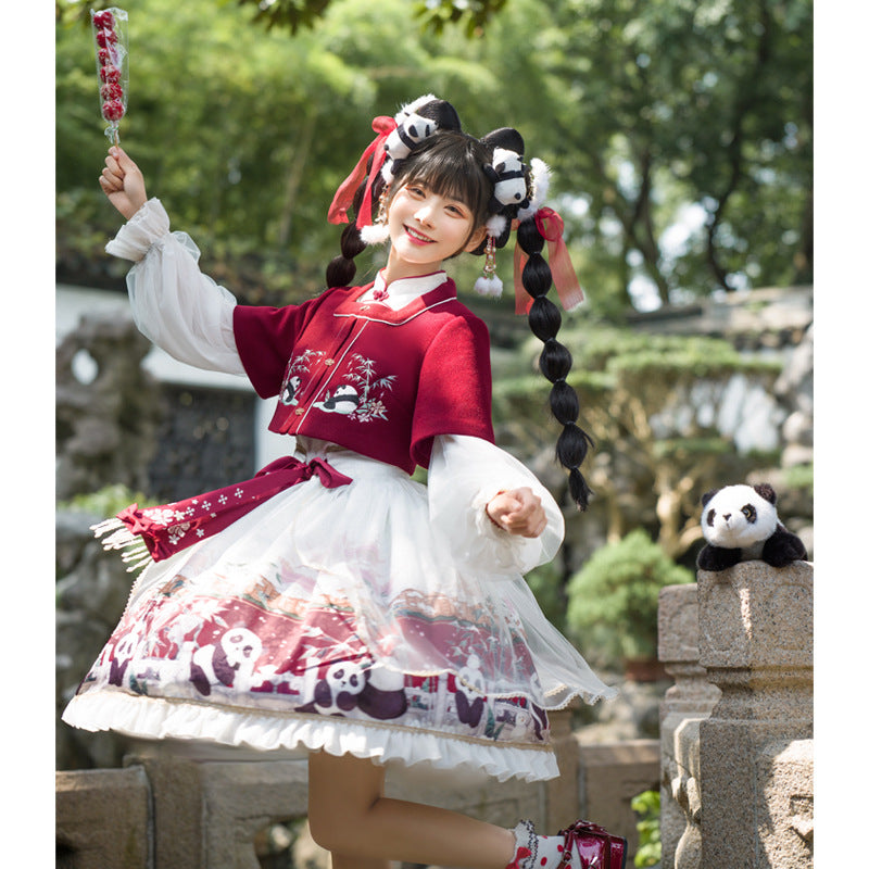 OP &Coat ♥Ready to Ship♥Chinese Character Panda♥Sweet Lolita Dress