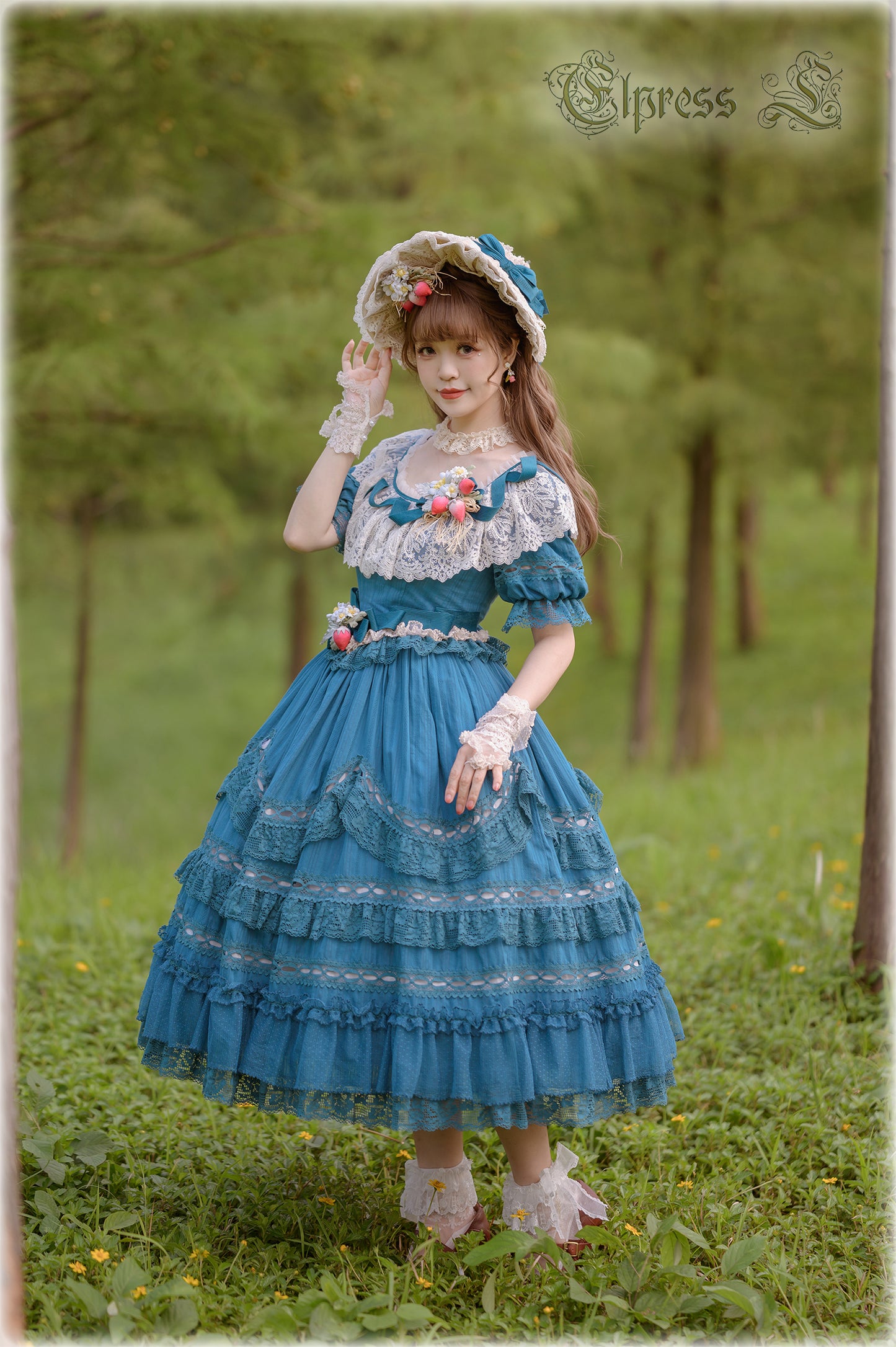 OP Dress Full Set♥Pre-order 3 months♥ Xingxiang Blue Color ♥Sweet Lolita Dress