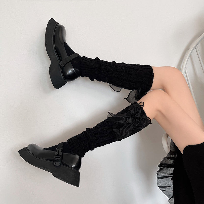 Bowknot Details Flared Leg Sleeves