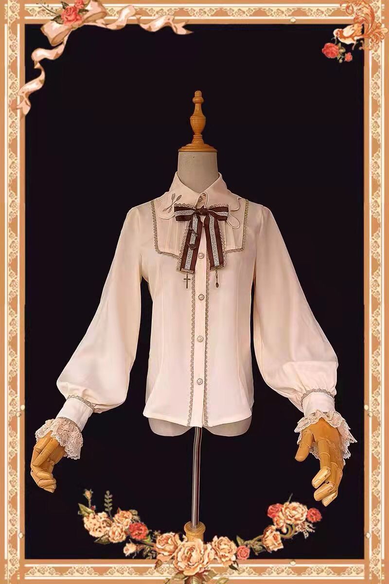 Chocolate Sauce Long-sleeved Blouse