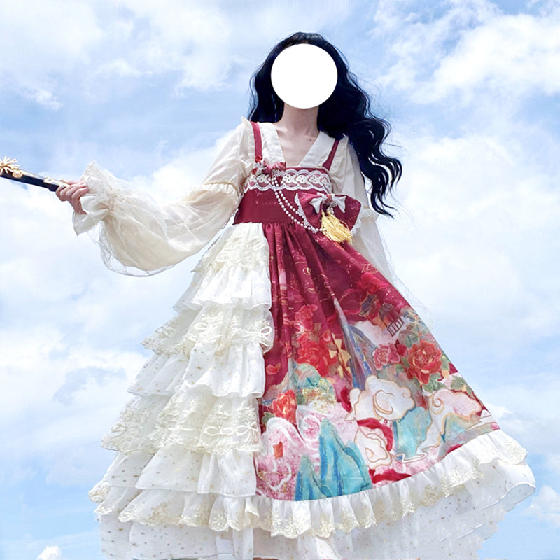 JSK Dress♥Ready to Ship♥Nine Miles Floating Life♥ Sweet Lolita Dress