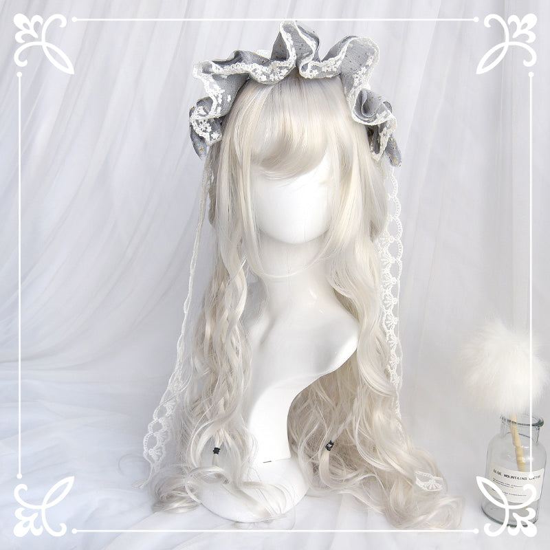 Pure White Long Lolita Synthetic Wig