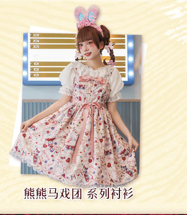 OP♥Ready to Ship♥Bear Circus♥Sweet Lolita Dress