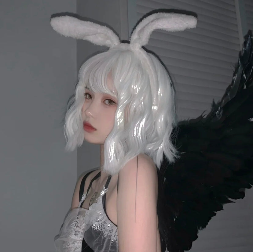 White Short Wig