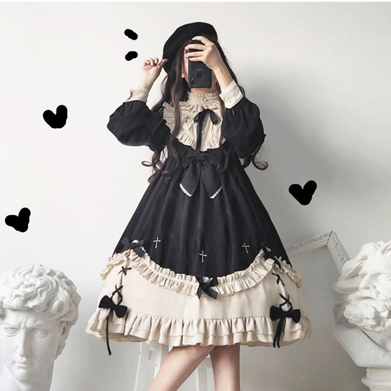 Plus Size♥OP♥Ready to Ship♥Sweet Lolita Long-sleeved Dress