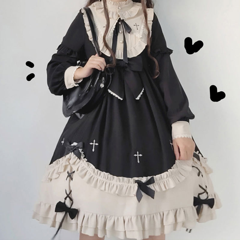Plus Size♥OP♥Ready to Ship♥Sweet Lolita Long-sleeved Dress