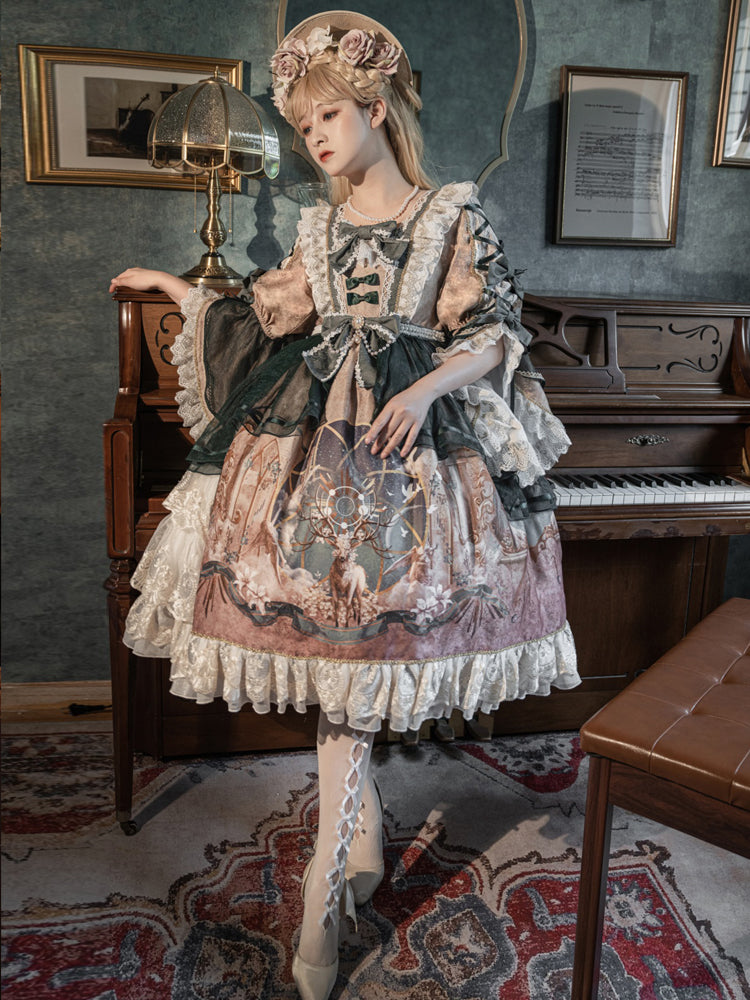 OP ♥Ready to Ship♥Deer God Carols♥Lolita Dress