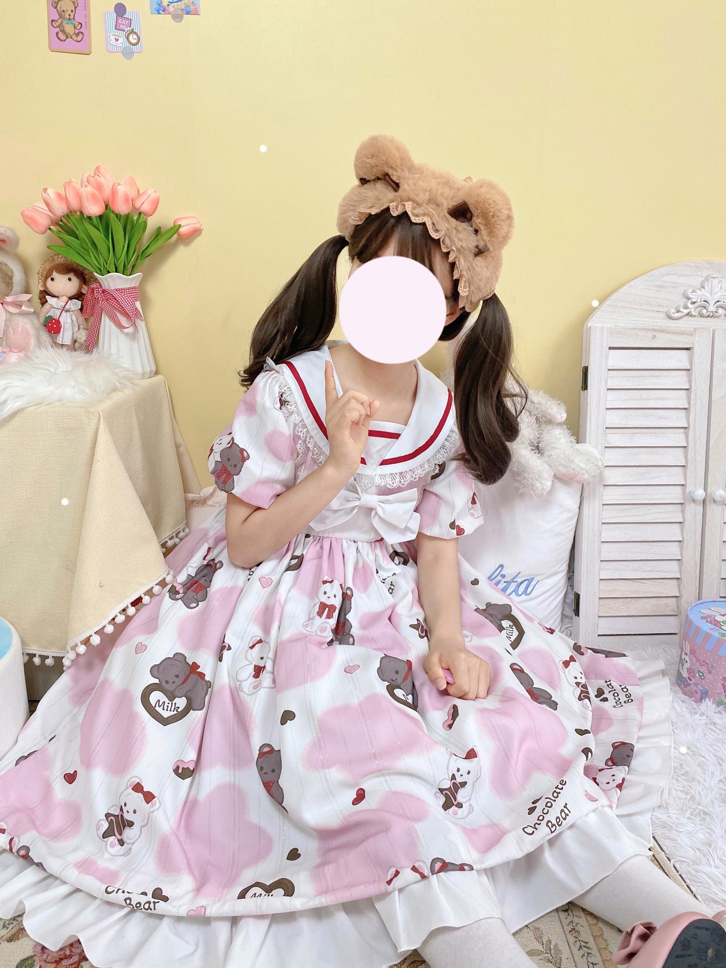 OP Dress♥Ready to Ship♥Milky Bear ♥ Sweet Lolita Dress