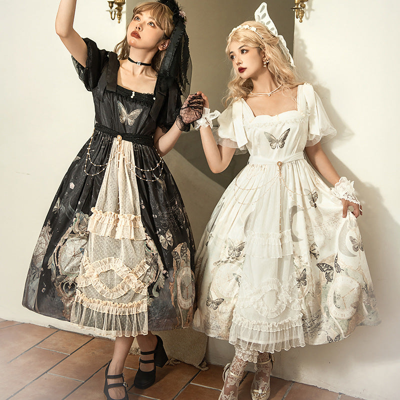 OP ♥Ready to Ship♥The Clock and Butterfly♥Lolita Dress