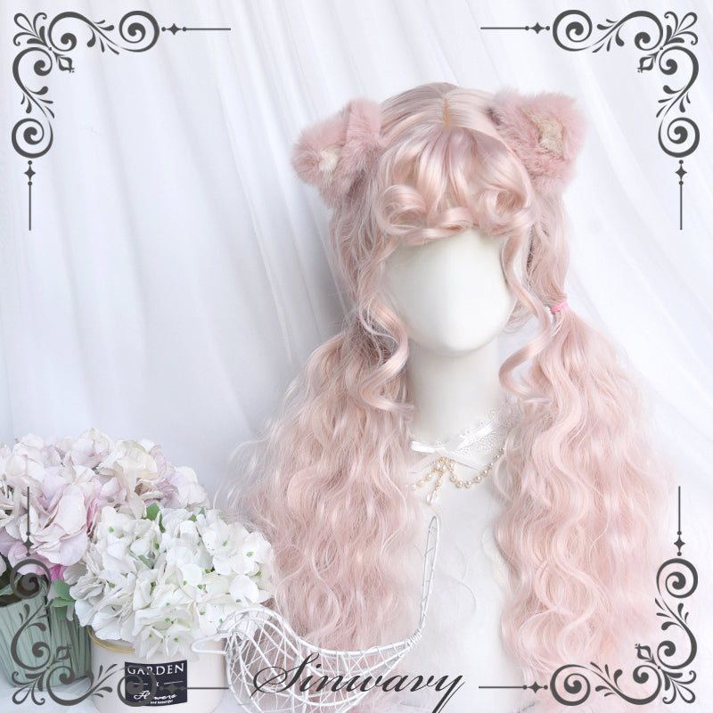 Lolita Vintage Fluffy Wool curly Banged Wig