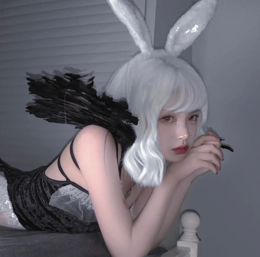 White Short Wig