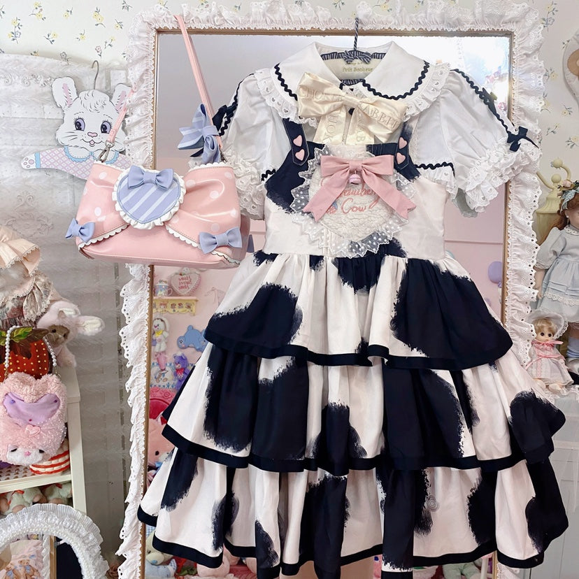 JSK Dress♥Pre-order 3 weeks♥ Strawberry Cow♥Sweet Lolita Dress