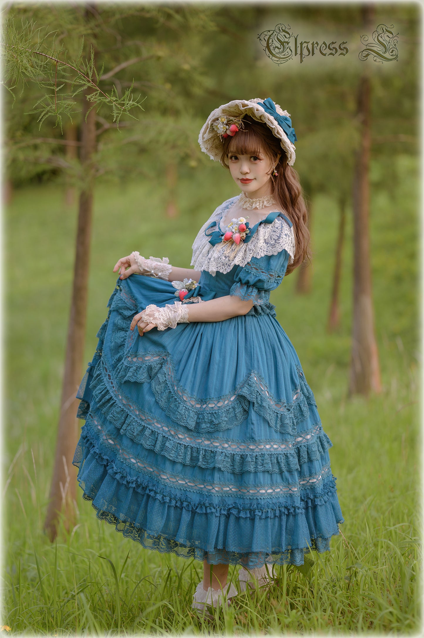 OP Dress Full Set♥Pre-order 3 months♥ Xingxiang Blue Color ♥Sweet Lolita Dress