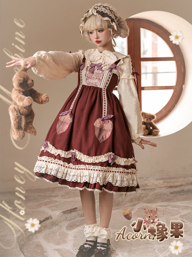 JSK&Blouse♥Ready to Ship♥Little Acorn Type A♥Sweet Lolita JSK Dress