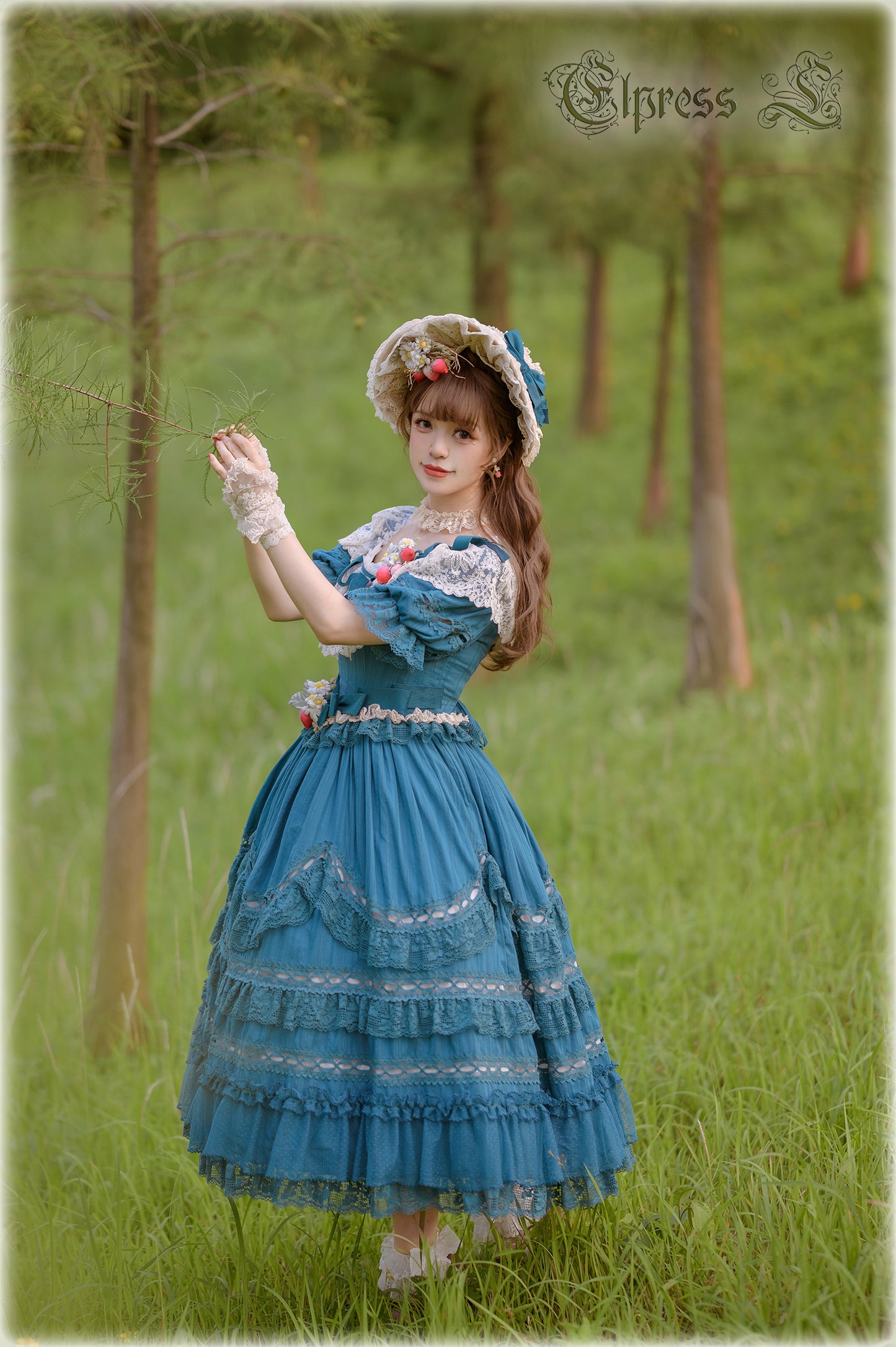 OP Dress Full Set♥Pre-order 3 months♥ Xingxiang Blue Color ♥Sweet Lolita Dress