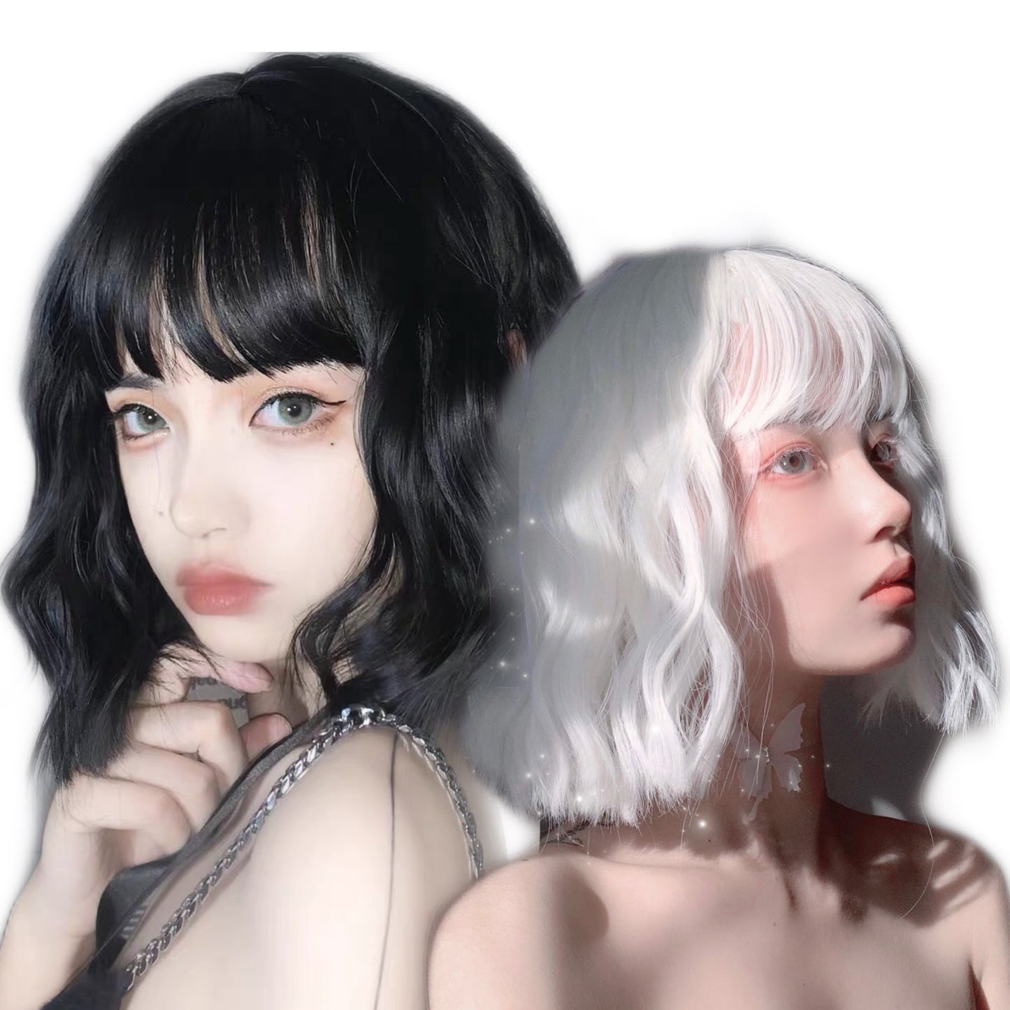 White Short Wig