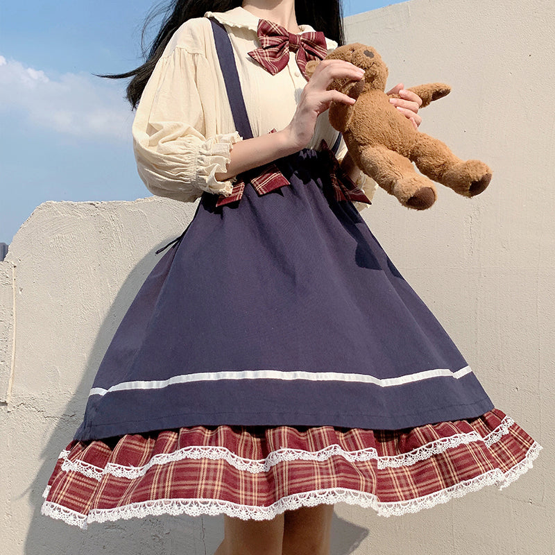 Plus Size ♥ Skirt & Blouse Set♥ Ready to Ship♥School Style♥Sweet Lolita Dress