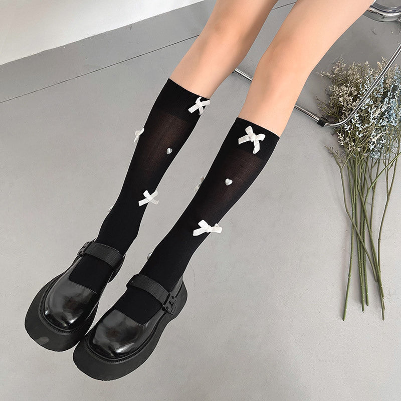 Sweet Lolita Stockings With Small Bow