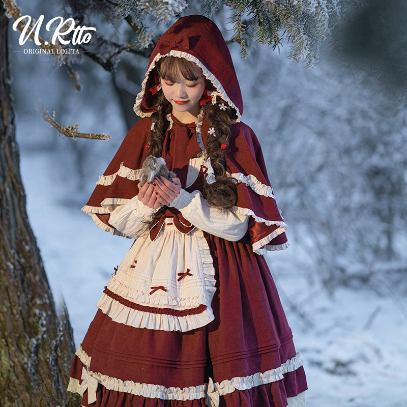 JSK & Cape♥ Ready to Ship♥Little Red Riding Hood ♥ Sweet Lolita dress