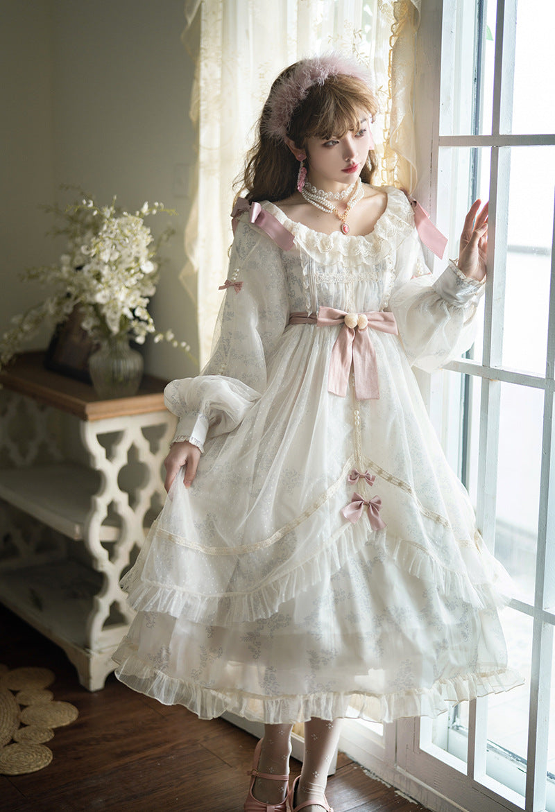 OP♥Ready to Ship♥White Rose♥Classic Lolita Dress