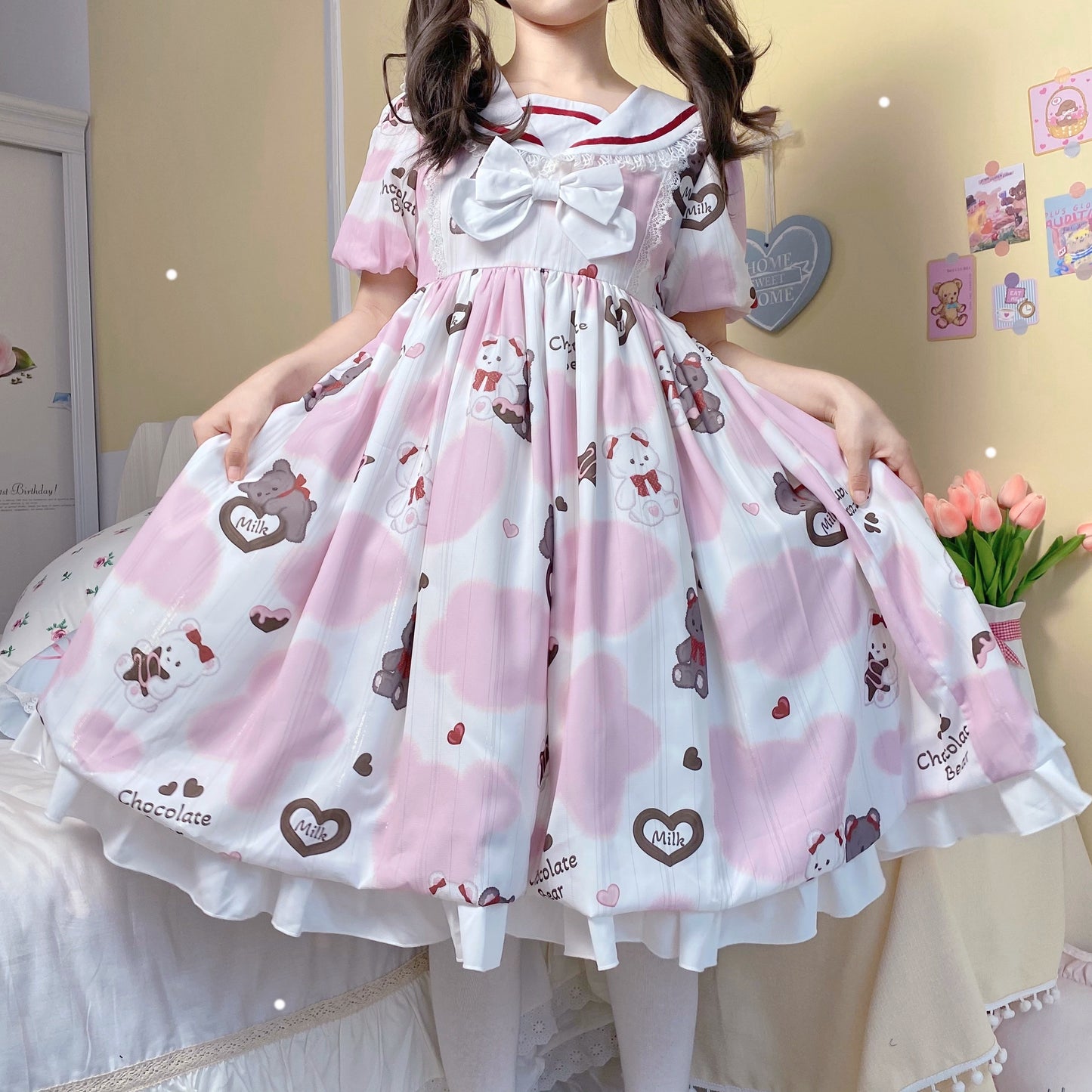 OP Dress♥Ready to Ship♥Milky Bear ♥ Sweet Lolita Dress