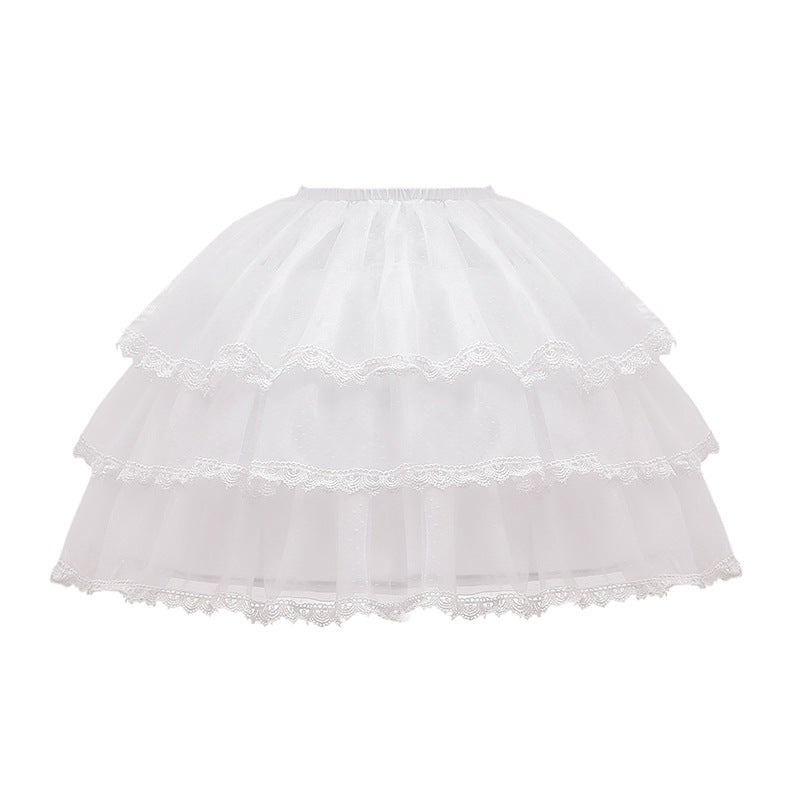 Elegant 50cm-70cm Super Fluffy Lolita Dress Adjustable Petticoat With Fish Bone