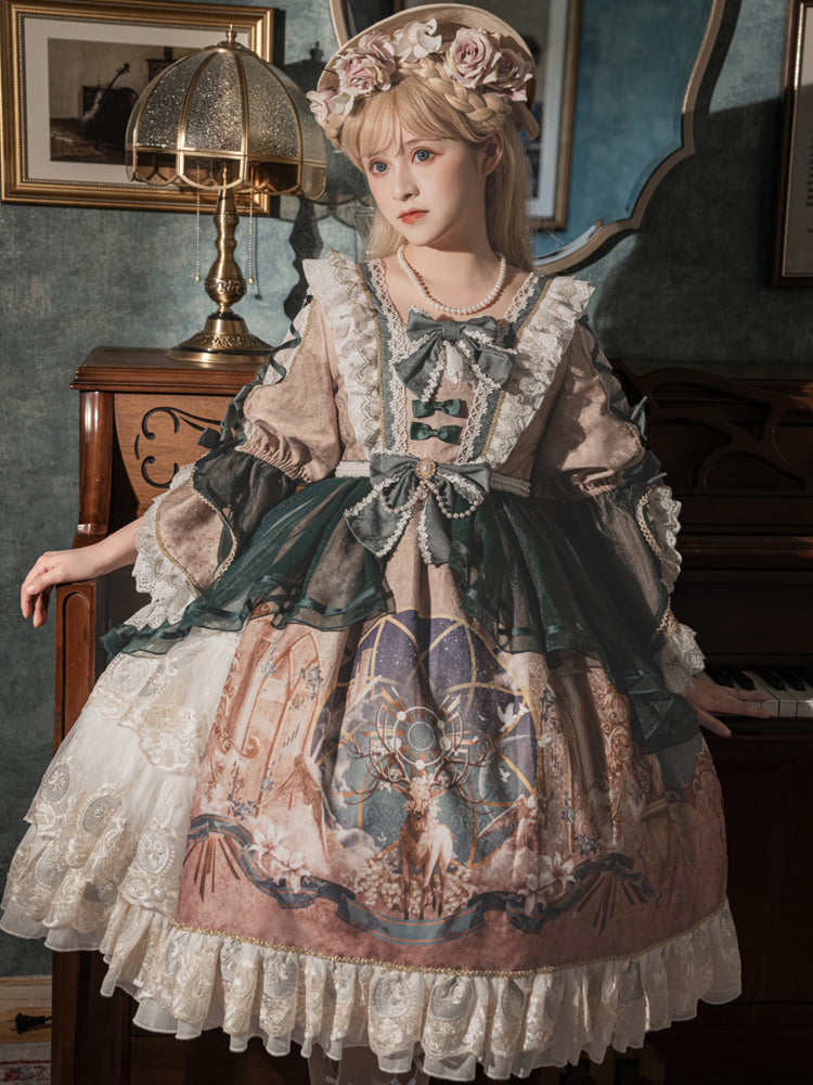 OP ♥Ready to Ship♥Deer God Carols♥Lolita Dress