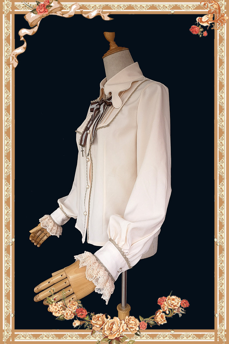 Chocolate Sauce Long-sleeved Blouse