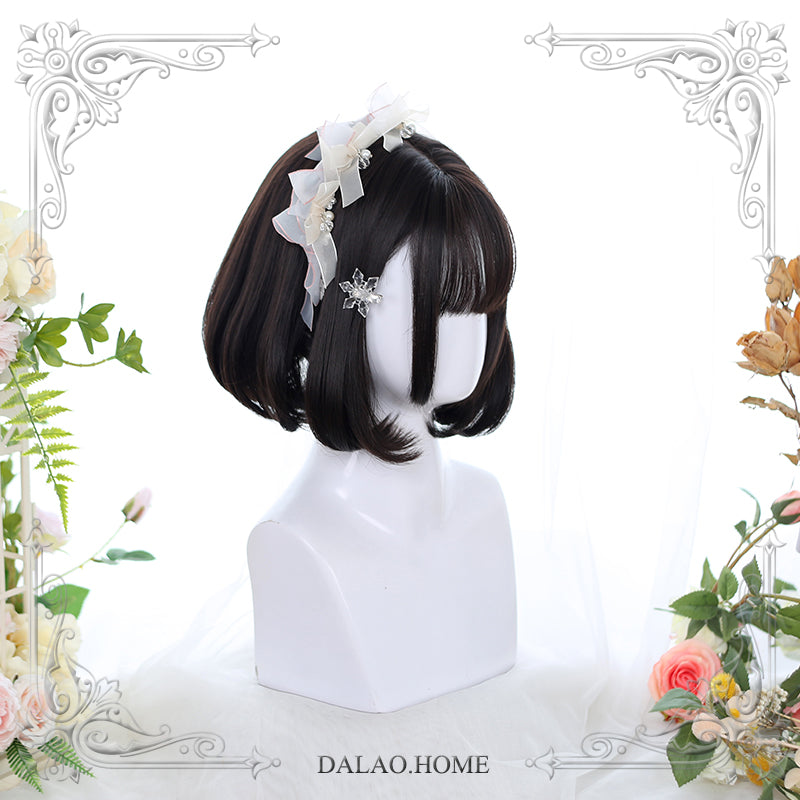 Buckle Short See-through Banged Wig