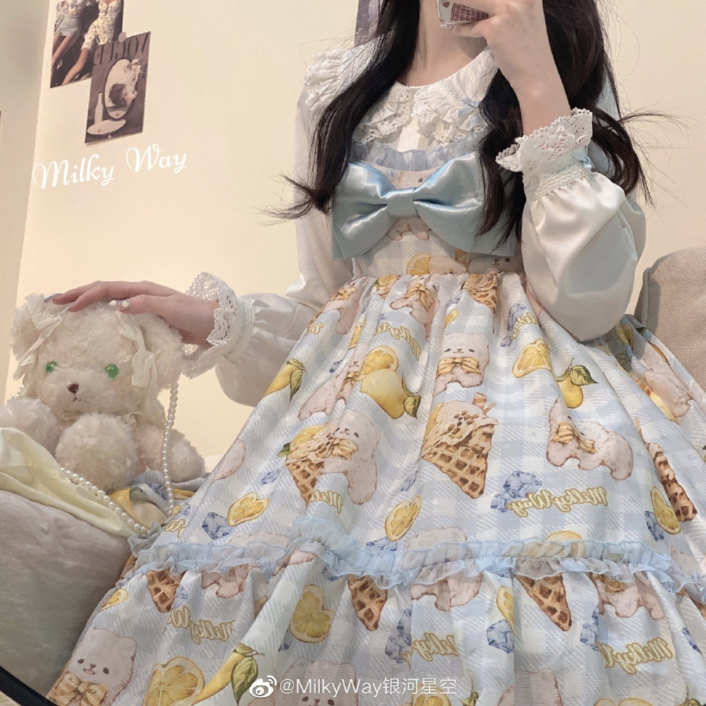 JSK Dress♥Ready to Ship♥ Lemon Doggy ♥Sweet Lolita Dress