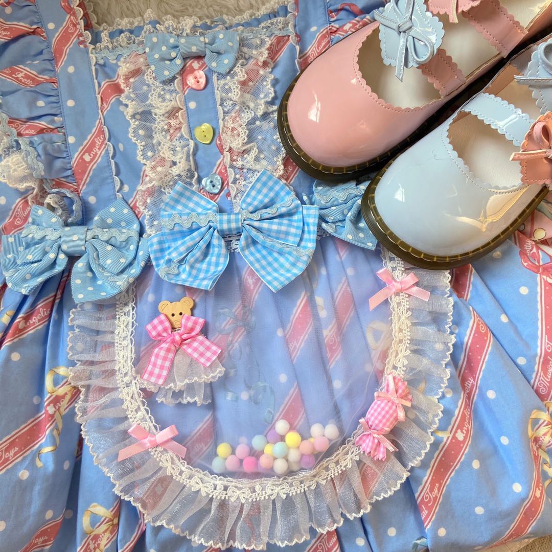 Handmade Sweet Transparent Apron With Bear Decoration