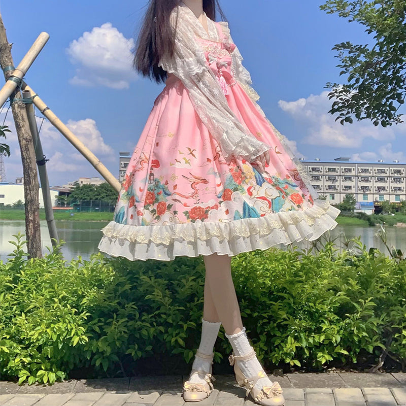 JSK Dress♥Ready to Ship♥Nine Miles Floating Life♥ Sweet Lolita Dress