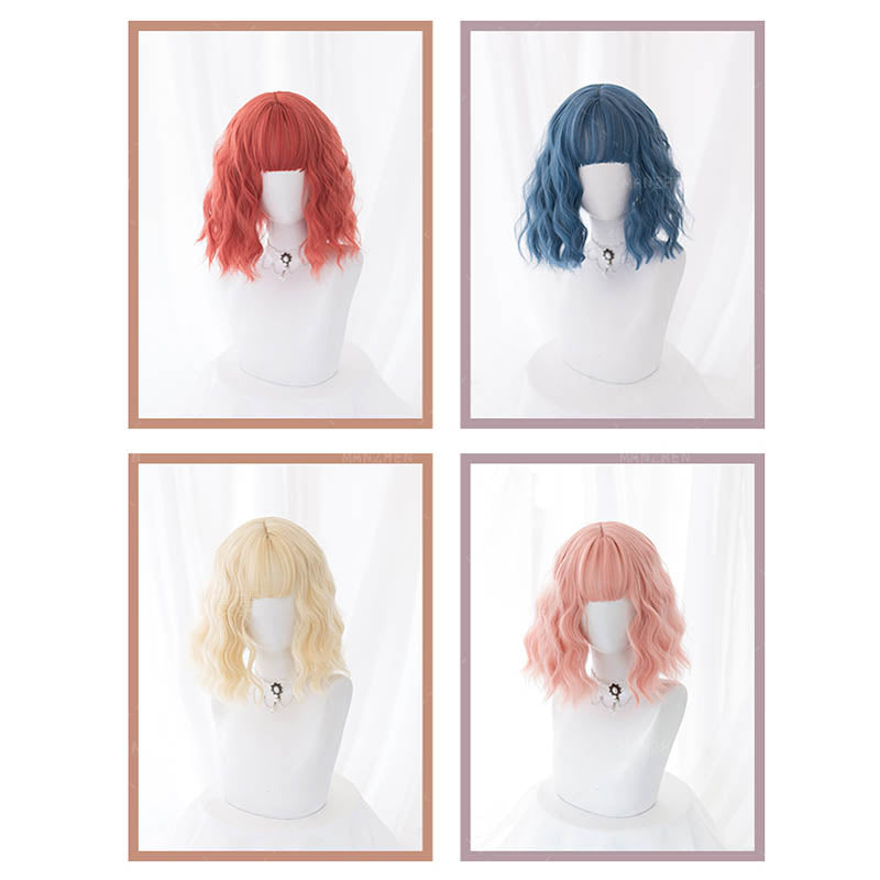 3 Color Options Curly Short Wig