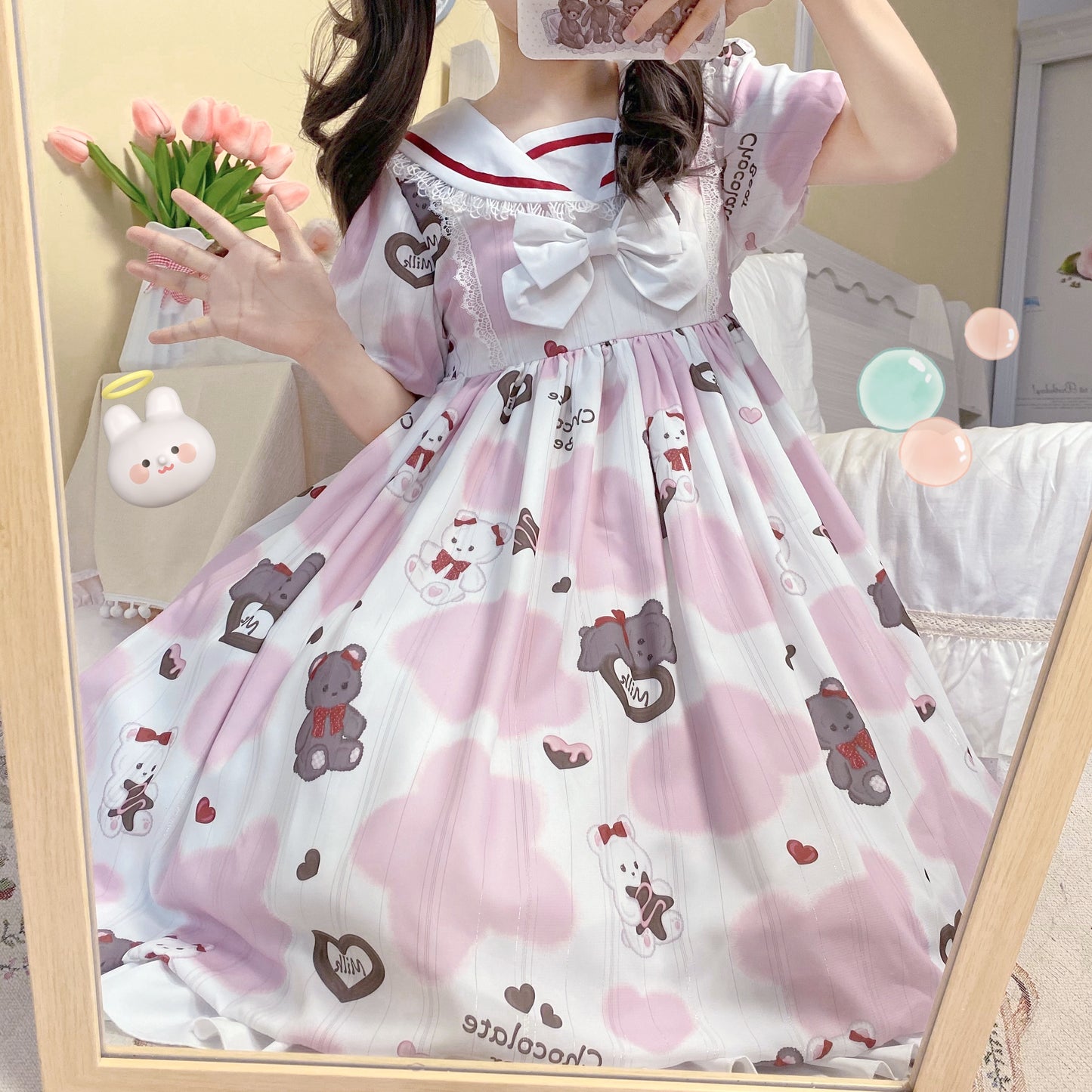OP Dress♥Ready to Ship♥Milky Bear ♥ Sweet Lolita Dress