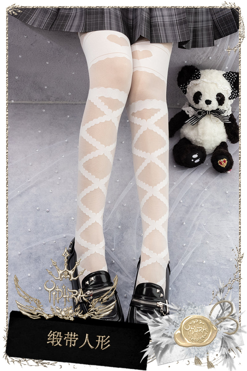 Ribbon Doll Lolita Tights By Yidhra