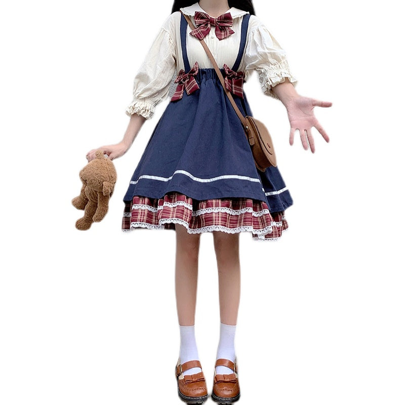 Plus Size ♥ Skirt & Blouse Set♥ Ready to Ship♥School Style♥Sweet Lolita Dress
