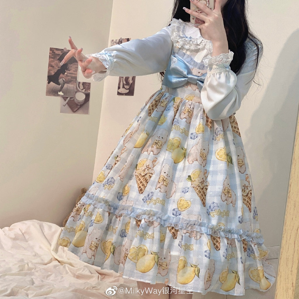 JSK Dress♥Ready to Ship♥ Lemon Doggy ♥Sweet Lolita Dress