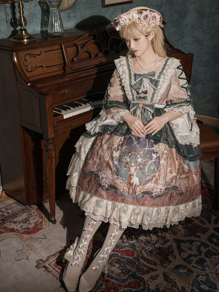 OP ♥Ready to Ship♥Deer God Carols♥Lolita Dress