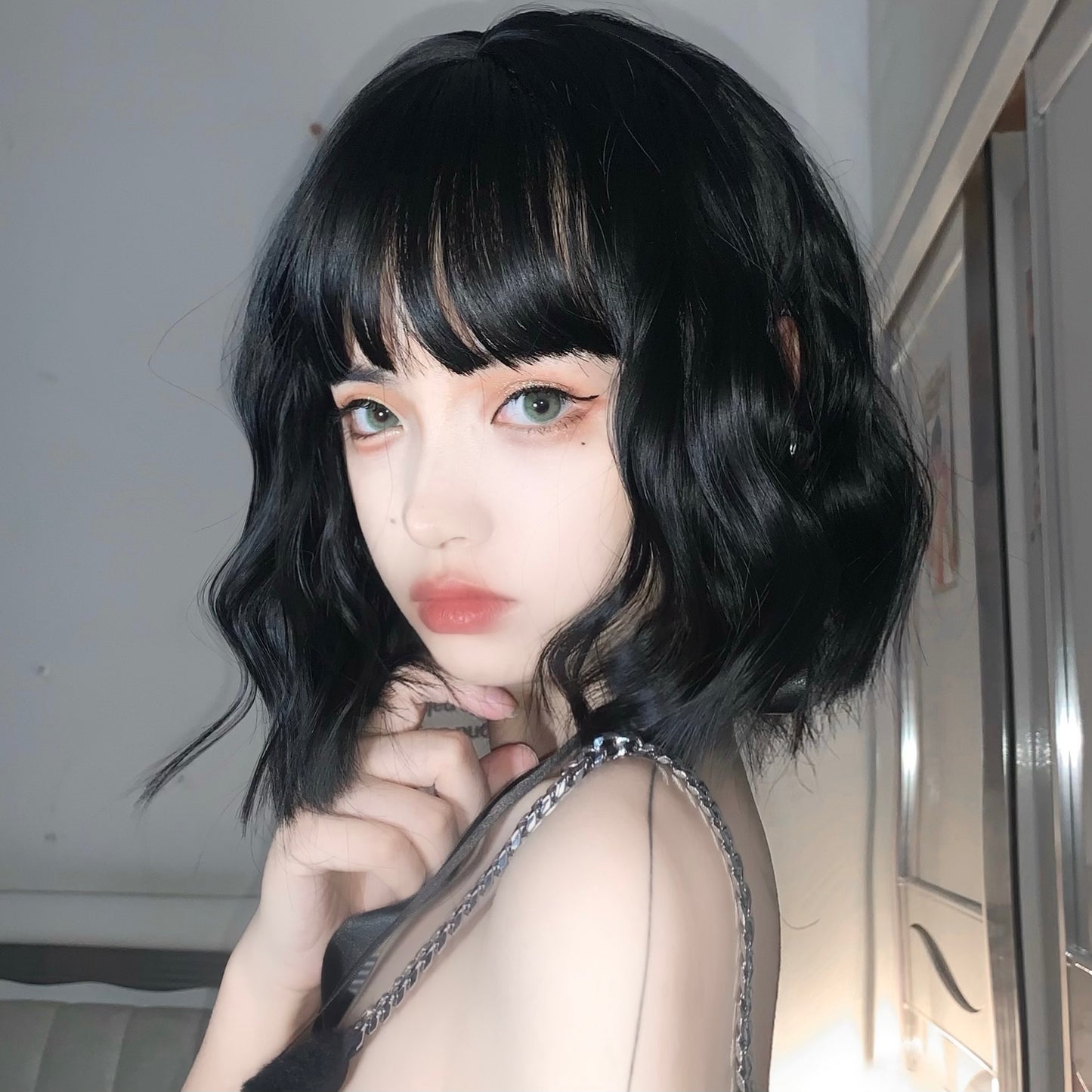 White Short Wig