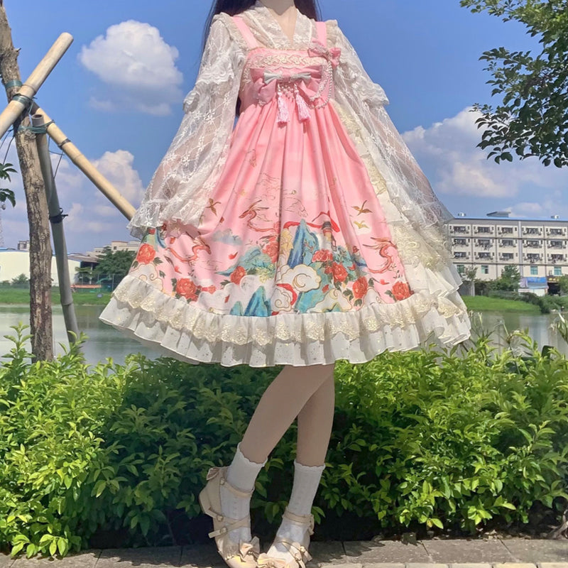 JSK Dress♥Ready to Ship♥Nine Miles Floating Life♥ Sweet Lolita Dress